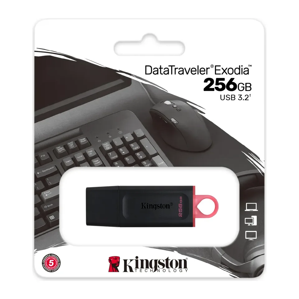Memoria USB Kingston 256GB DataTraveler Exodia 256GB — USB 3.2, Original