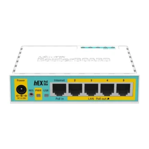 Router MikroTik hEX PoE lite RB750UPr2 | 5 Puertos y USB