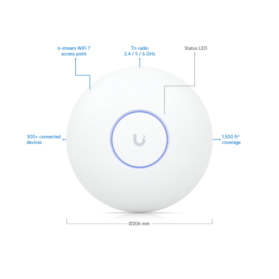 Access Point Ubiquiti U7-Pro-XG WiFi 7 Triple Banda 10.7 Gbps