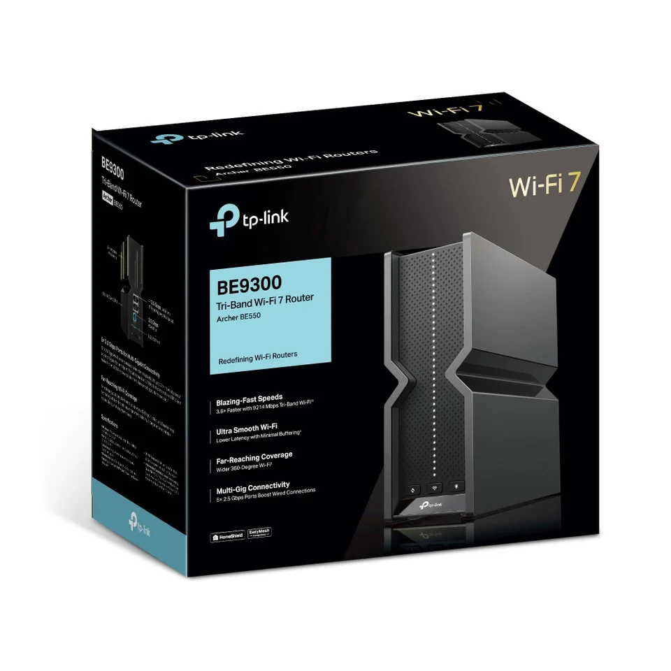 TP-Link Archer BE550 – Router WiFi 7 BE9300 Tri-Banda